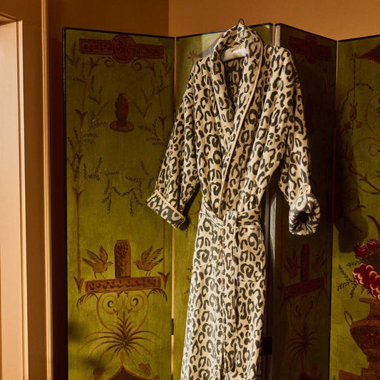 Weezie Women’s Leopard Long Plush Robe