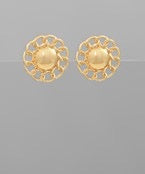 Linked Metal Chain Clip on Earrings