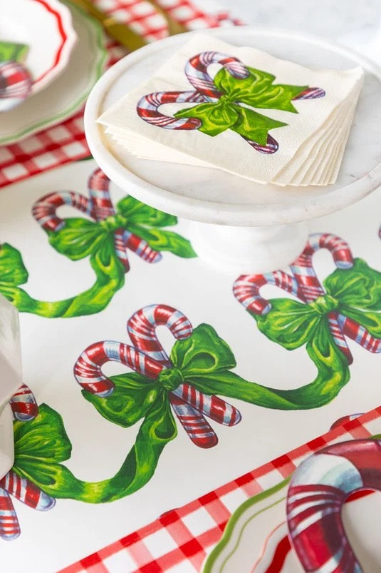 Festive Candy Canes Table Runner