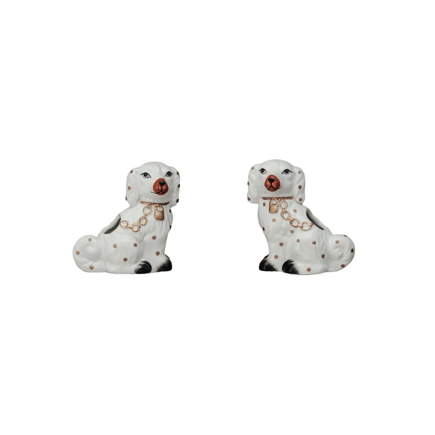 Staffordshire Dog Shaped Toothpick Holder | Set