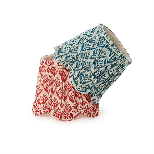 Scalloped Floral Fabric Lampshade (2 Colors)