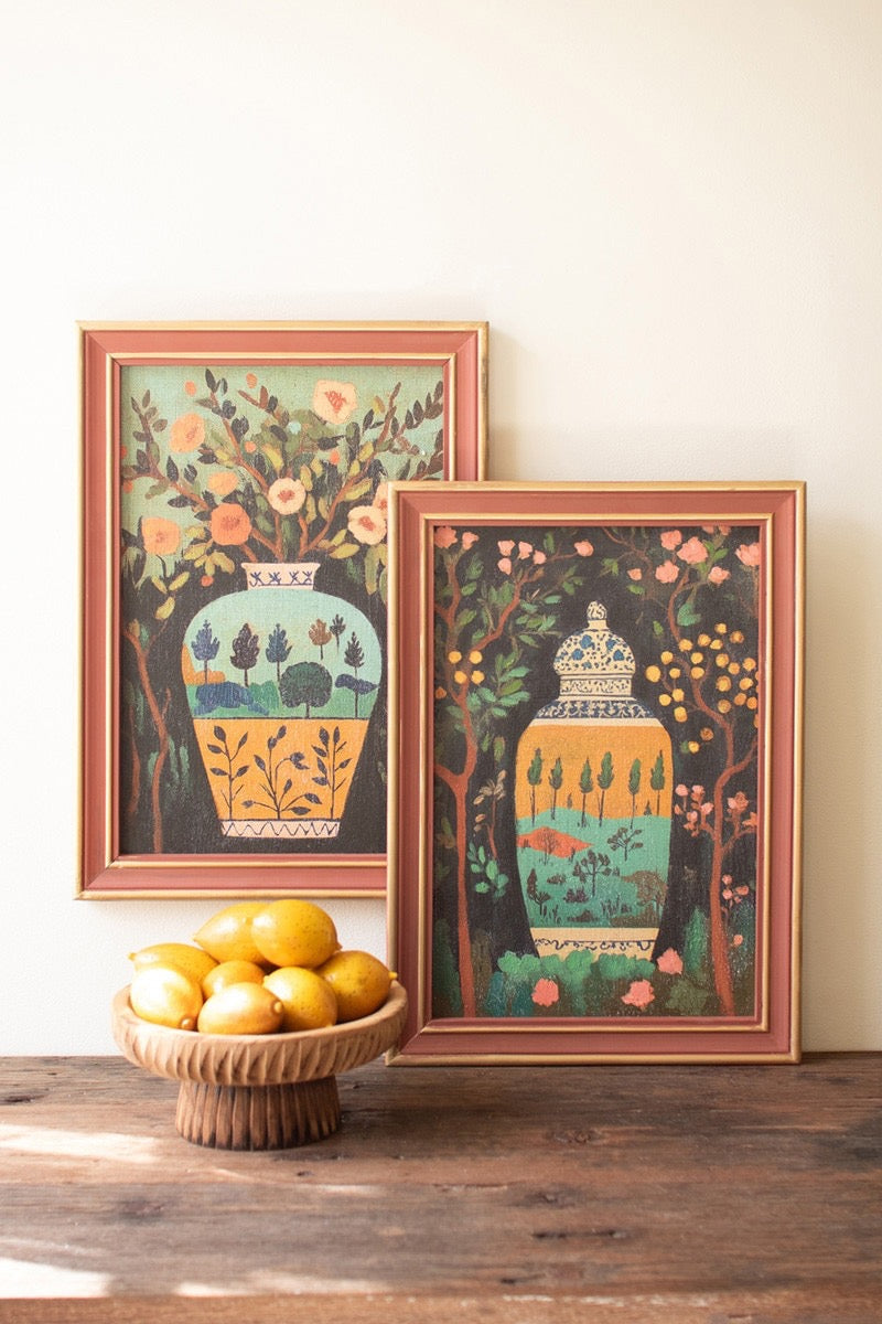 Framed Vases Painting Set