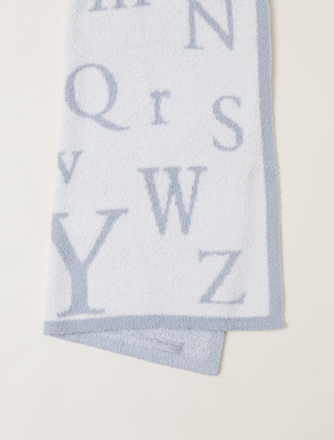 CozyChic® ABC Blanket in Ocean-Cream// Barefoot Dreams