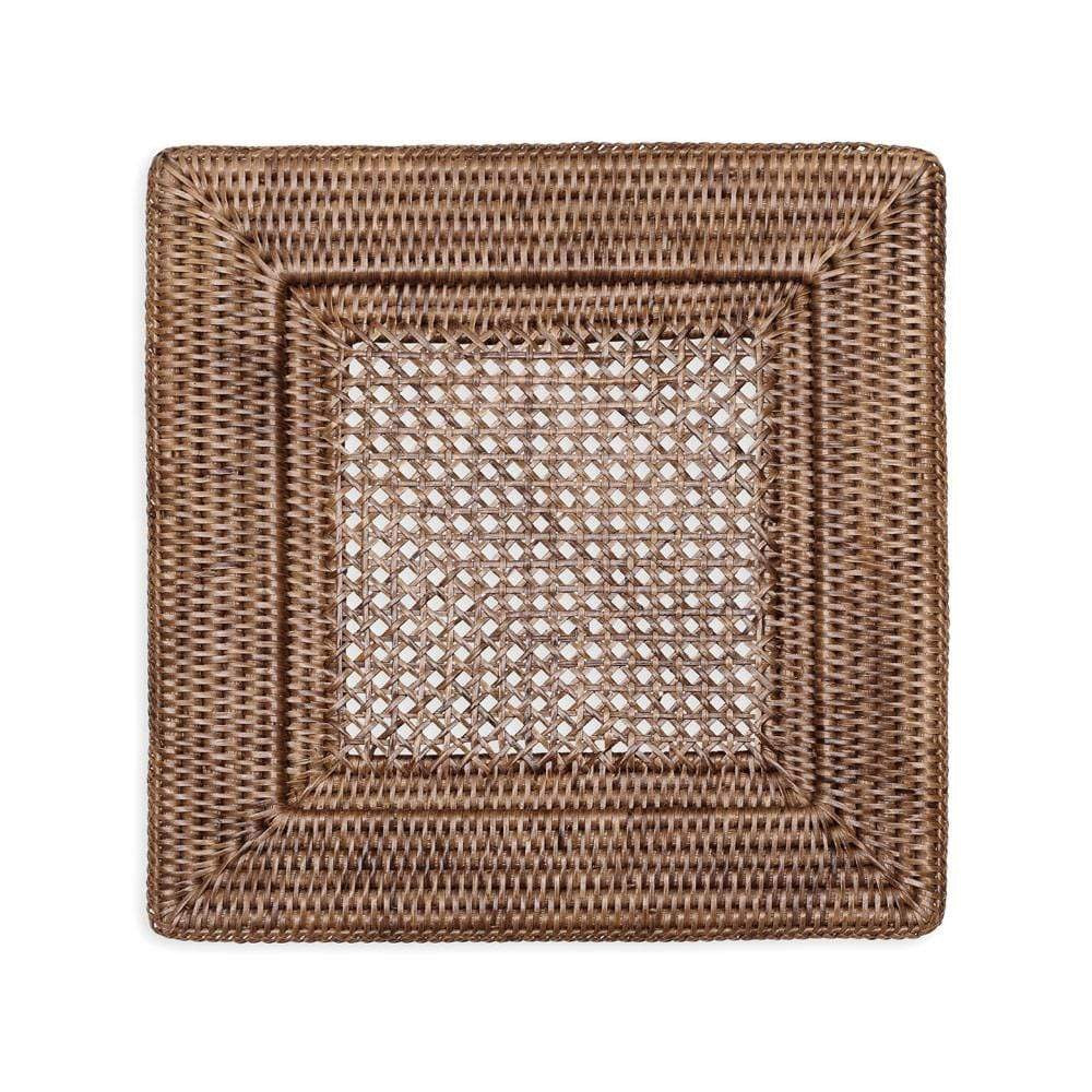 Rattan Square Plate Charger
