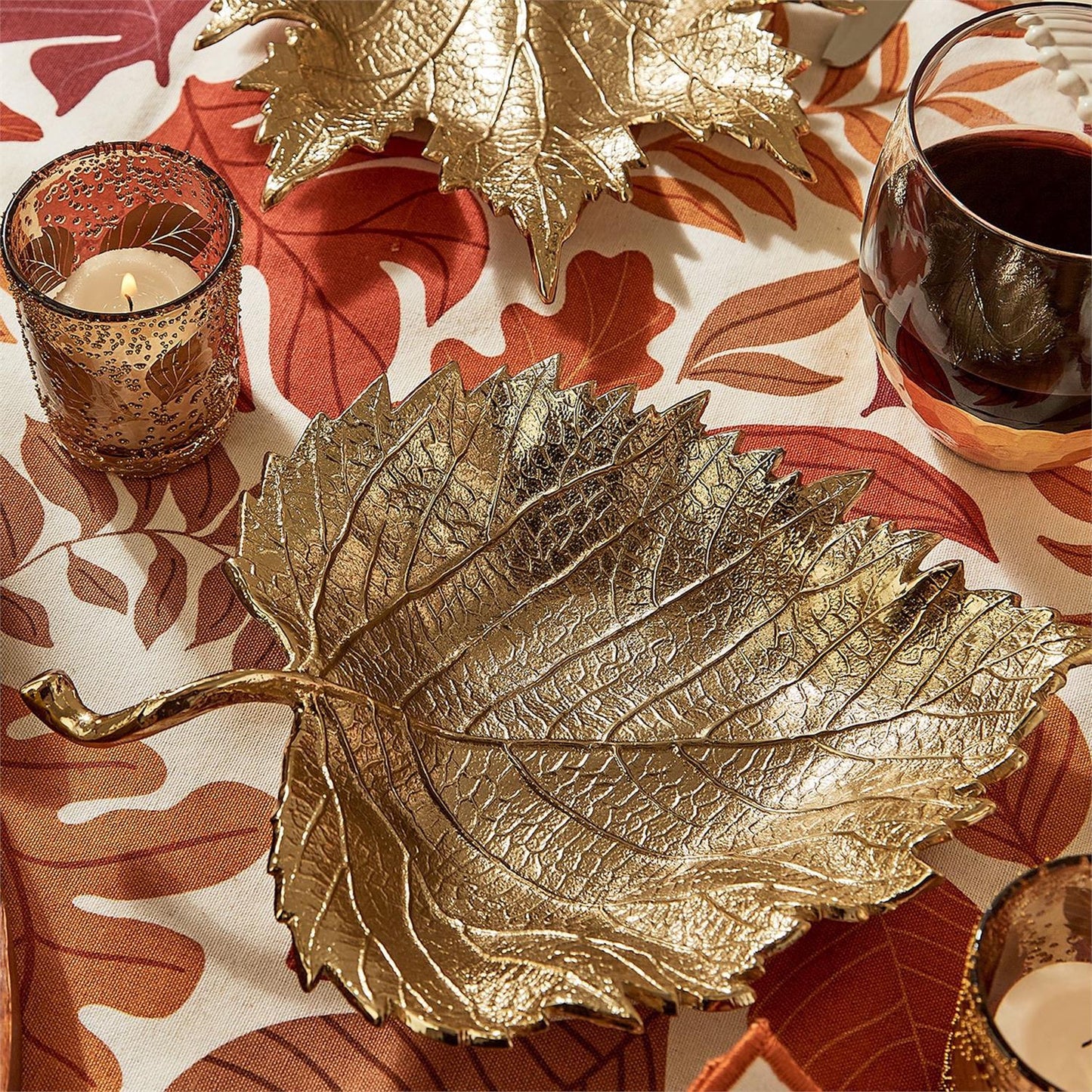 Golden Leaf Tray/Bowl 2 Styles
