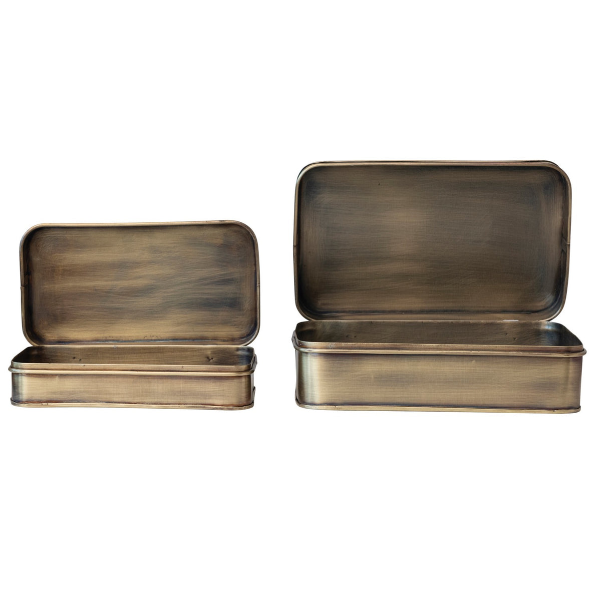 Brass Finish Metal Box Set