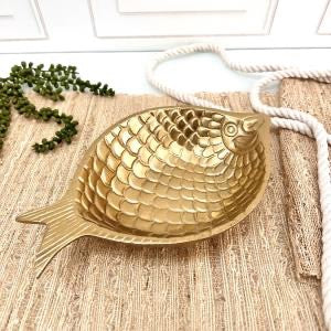 Gold Round Fish Bowl