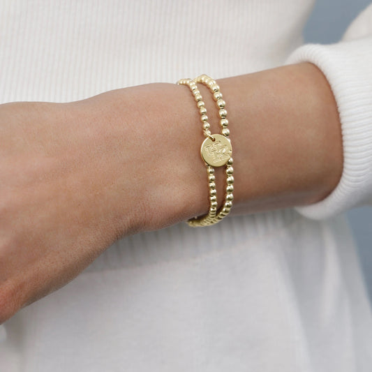 ecollegiate classic gold 3mm bracelet - kentucky disc