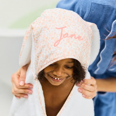 Bunny Ears Kids Towel Pink Floral