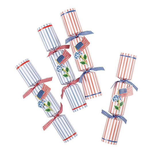 Caspari Party/Holiday Crackers Flags and Hydrangeas