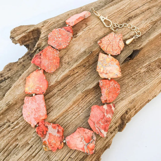 Jasper Gemstone Slab Necklace (3 Colors)
