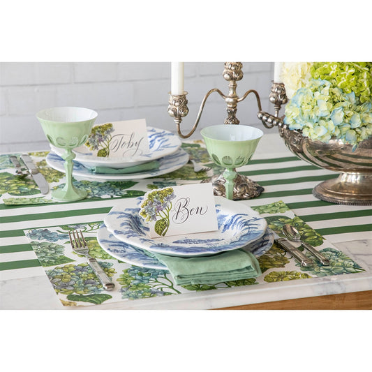 Dark Green Classic Stripe Runner