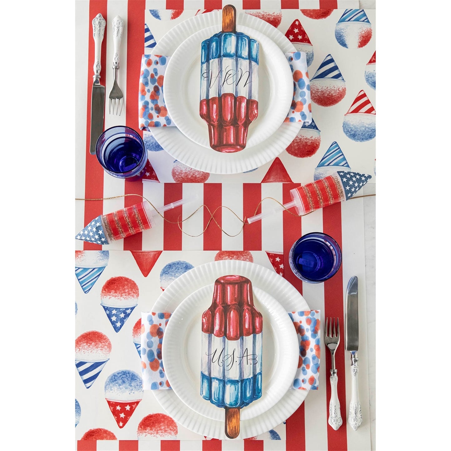 Red Classic Stripe Table Runner