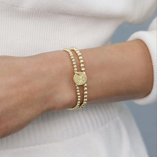 ecollegiate Enewton Collegiate classic gold 3mm bracelet - alabama disc
