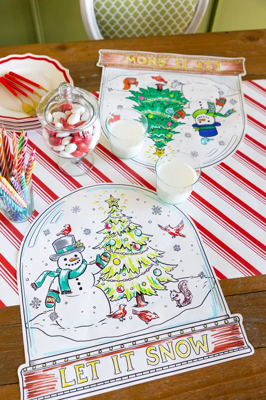 Die-cut Snow Globe Coloring Placemat