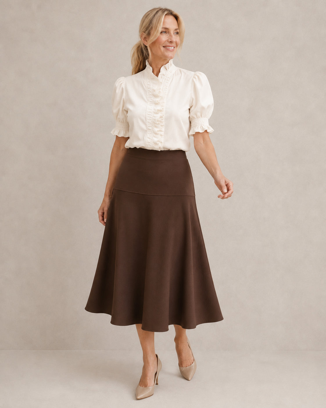 The Kiki Ruffle Cotton Shirt | Cream