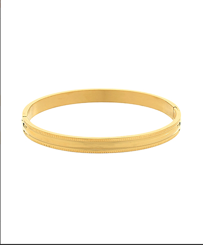 Gold Stainless Steel Bangle Bracelet