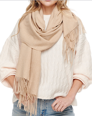 Cashmere Blend Wrap (11 Colors) Heather Beige