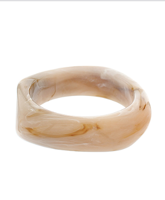 Ivory Angled Acrylic Bracelet