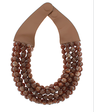 Tortoise Beaded Necklace with Magnetic Closure Necklace