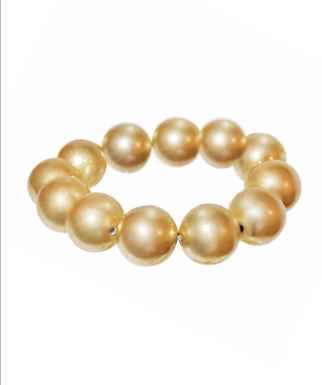 Worn Gold Ball Bracelet