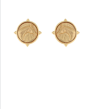 Horse Coin Earrings