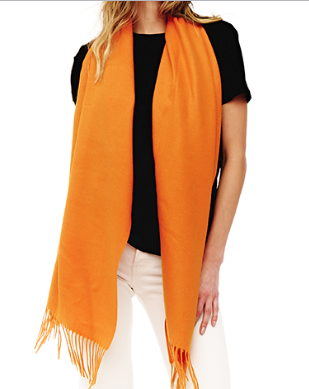 Cashmere Blend Wrap (11 Colors) Orange