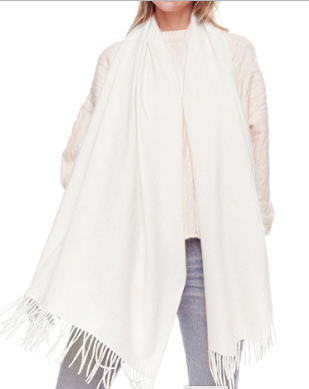 Cashmere Blend Wrap (11 Colors) White