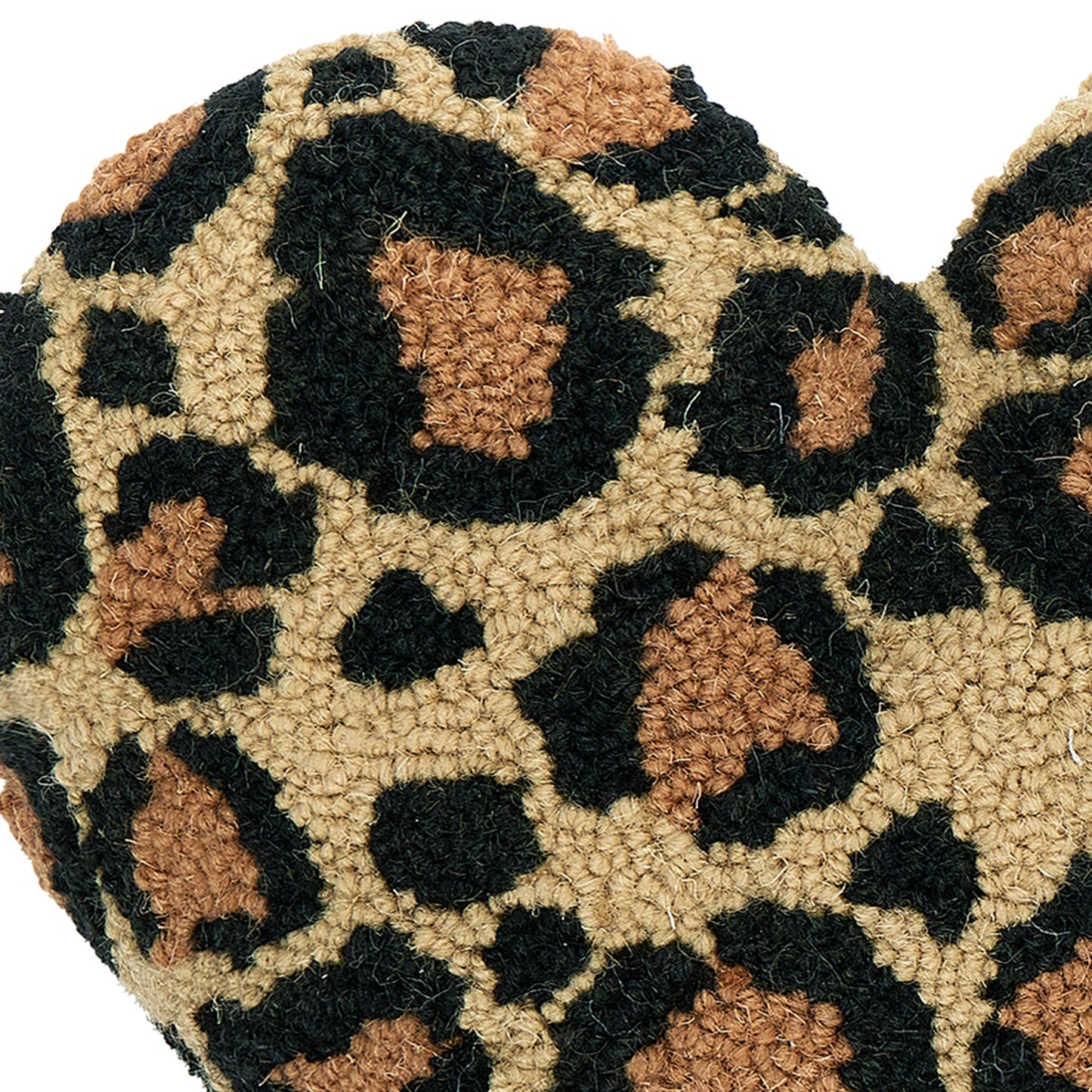 Shaped Leopard Heart Hook Pillow