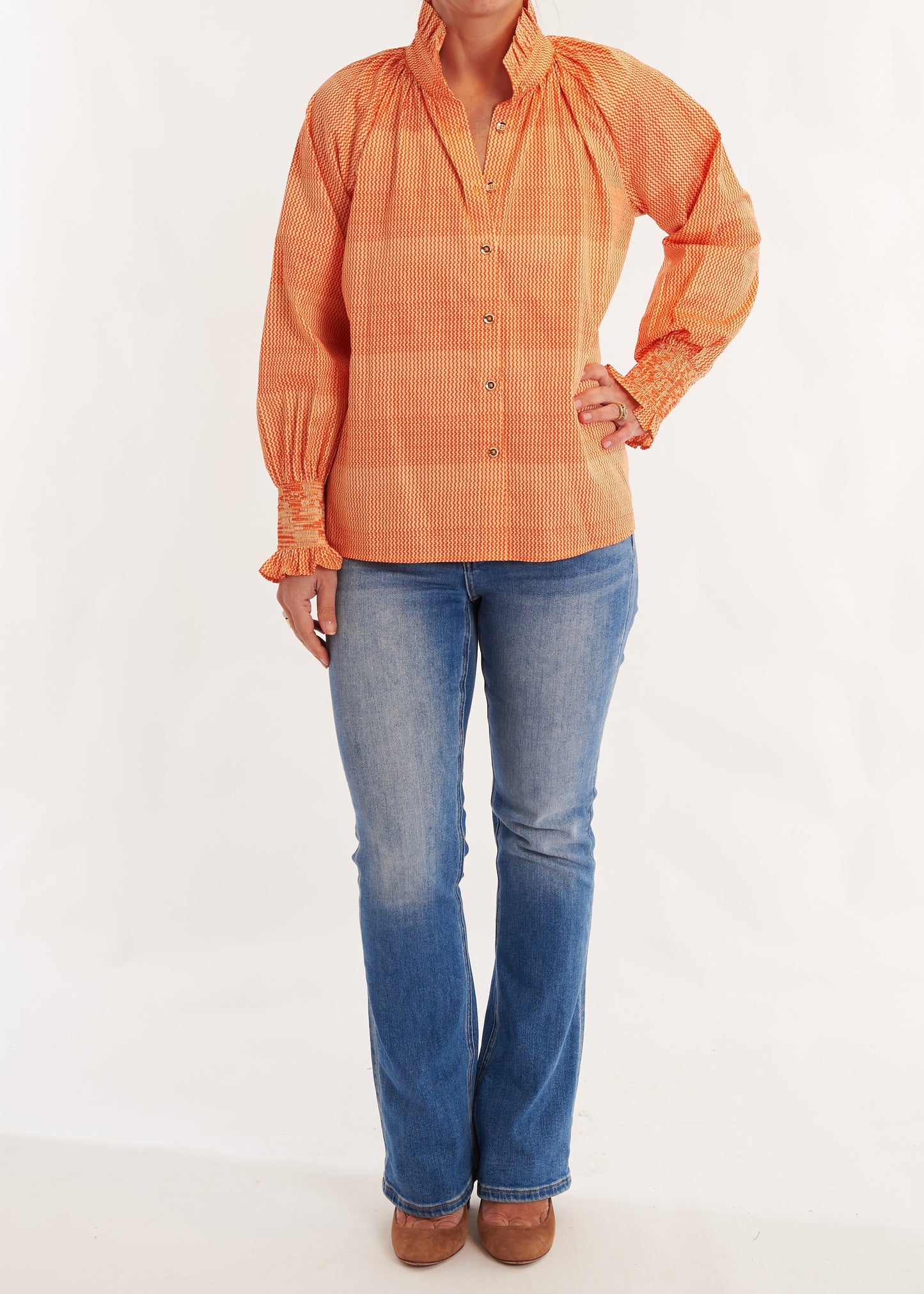 Frau Blouse - Doodle Orange