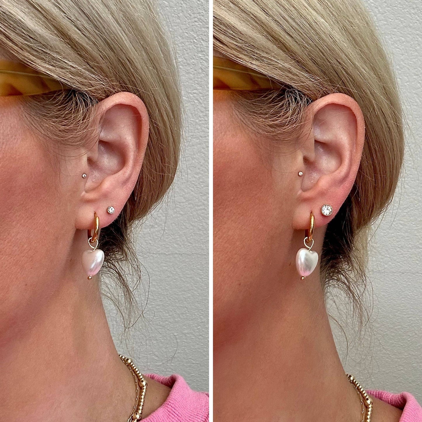 LINNY CO - Screwback Stud Earrings - Juliet Clear 5mm