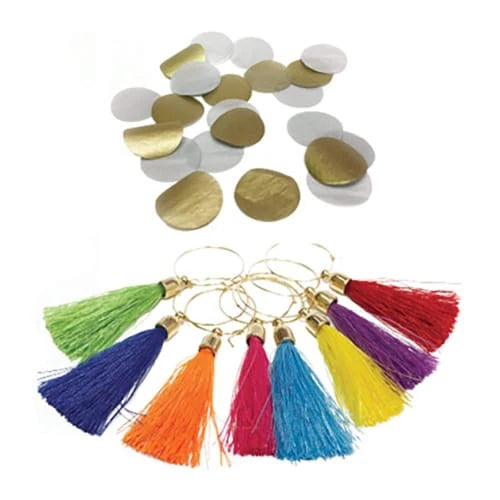 Gold/White Stripe 7-Inch Mini Party Crackers - Box of 12