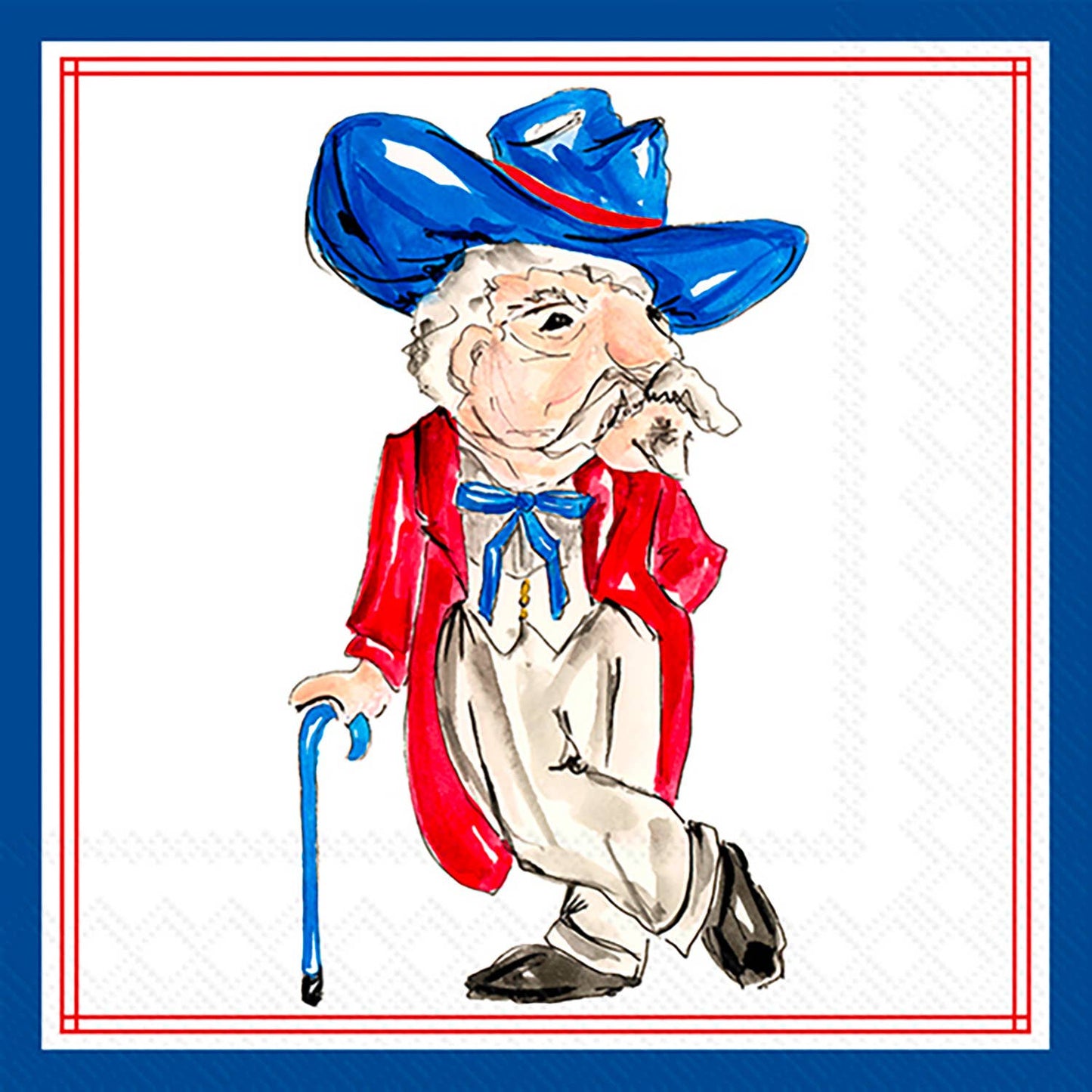 Paper Cocktail Napkins 20 Ct Blue Colonel Hometown Pride