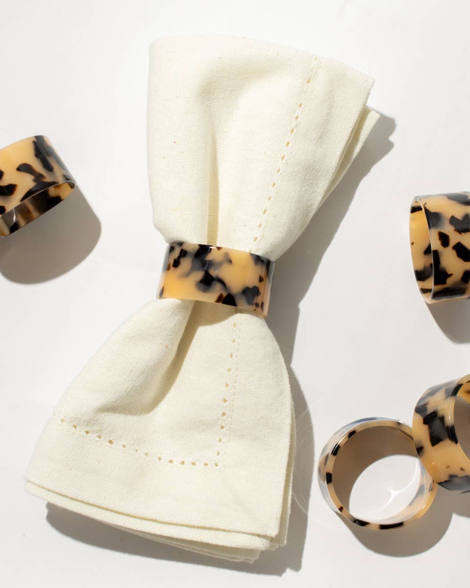 The Royal Standard - Acetate Napkin Ring in Light Tortoise 2"