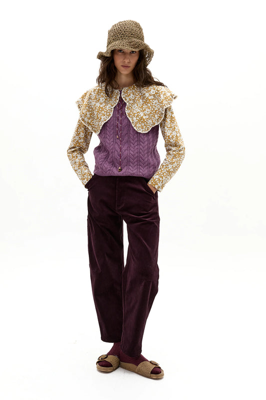 Aurelia Poplin Shirt in Selma Mustard Flowers