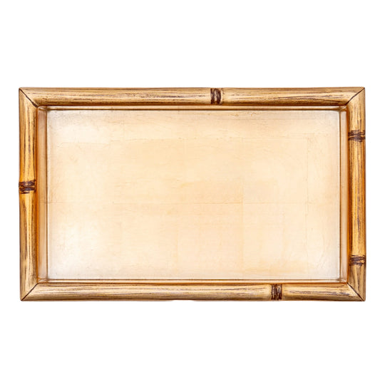 Gold Leaf Bamboo Edge Lacquer Guest Towel Holder