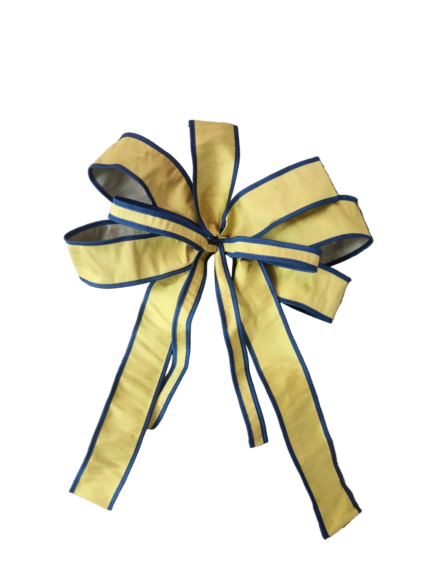 Custom Bow Moss Blue Ribbon