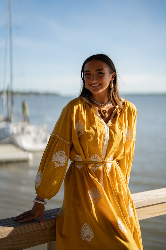 Mellow Yellow-Tela Caftan