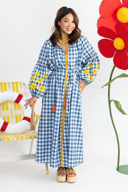 Picnic Plaid Tela Caftan