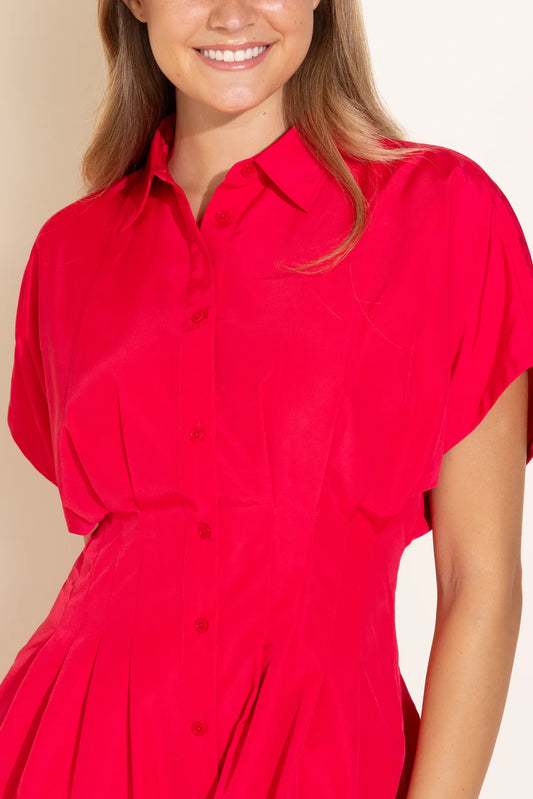 Becca Dress in Poppy Pink