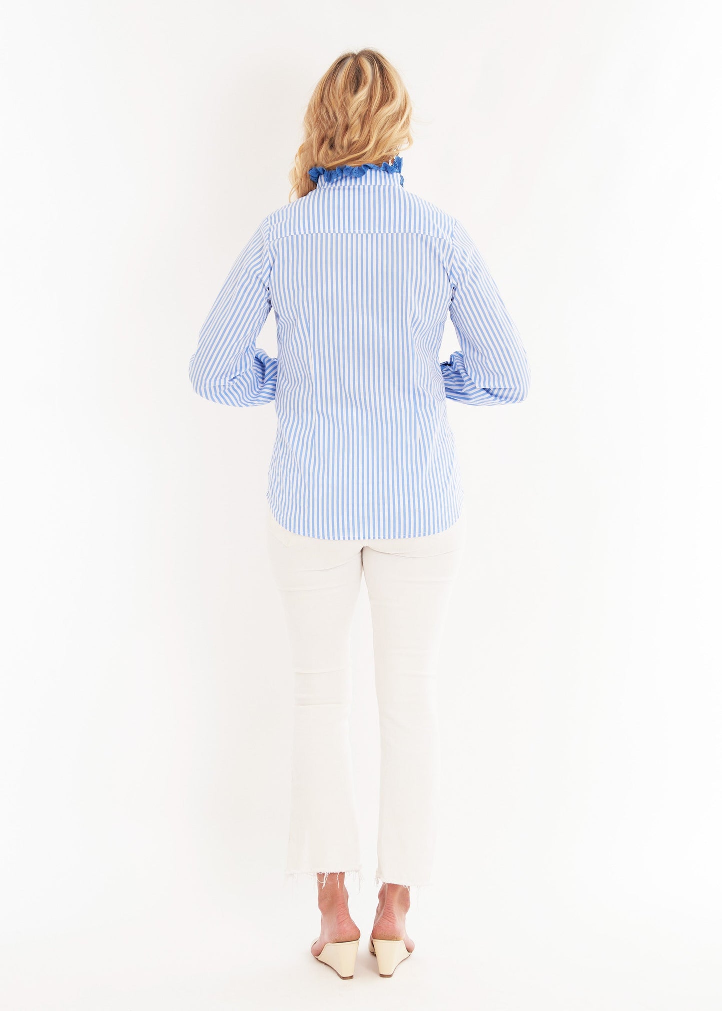 Farnum Blouse - Peri Stripe