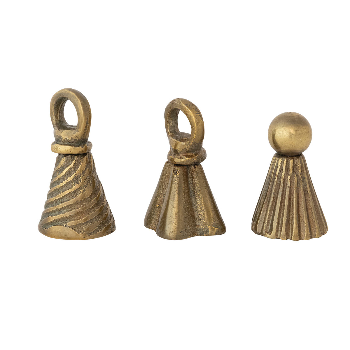 Cast Aluminum Bell Shaped Candle Snuffer, Antique Gold Finish