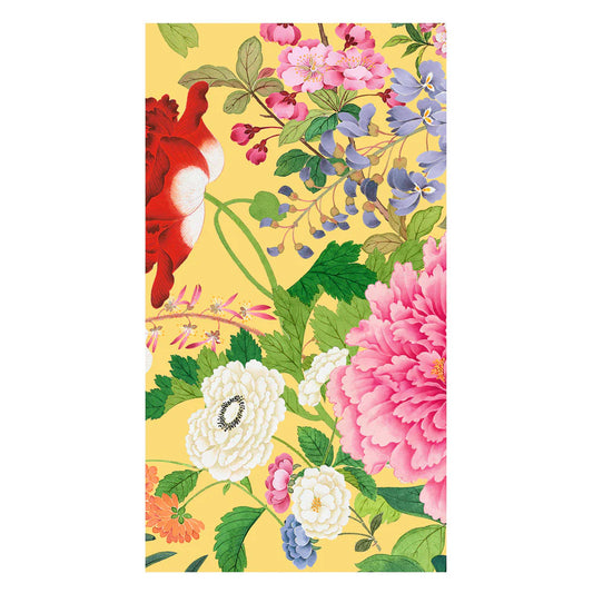 Caspari Guest Napkin/ A Profusion of Flowers 2 Yellow