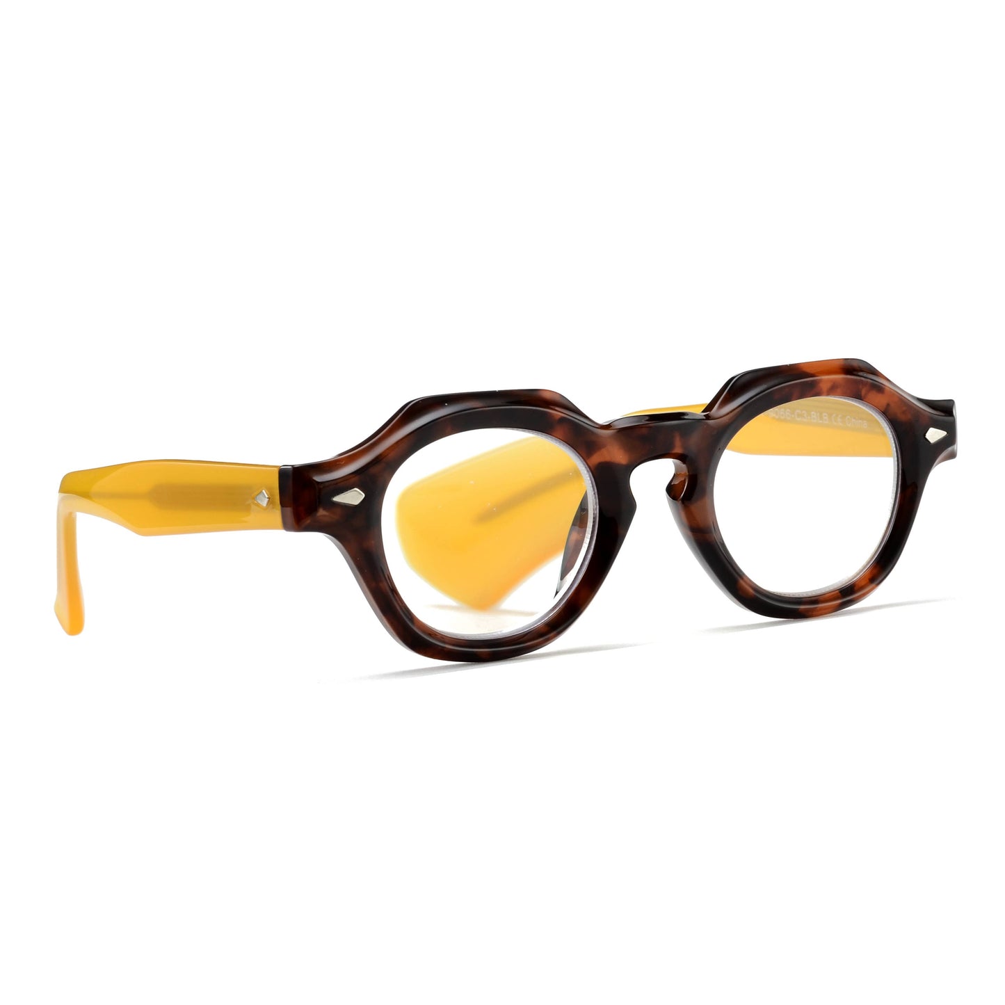 TOBY | Tortoise | Yellow Temples | Blue Light Readers