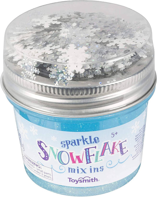 Toysmith - Snowflake Mix Ins Slime/Confetti Kit, Holiday, Christmas