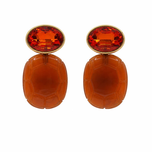 Riley Topaz & Tortoise Resin Earrings
