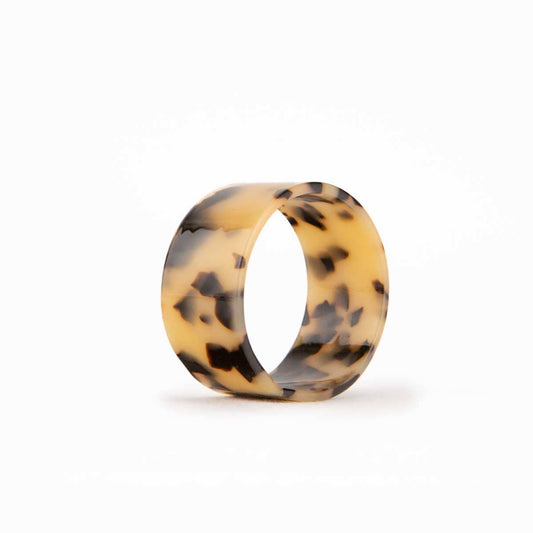 The Royal Standard - Acetate Napkin Ring in Light Tortoise   2"