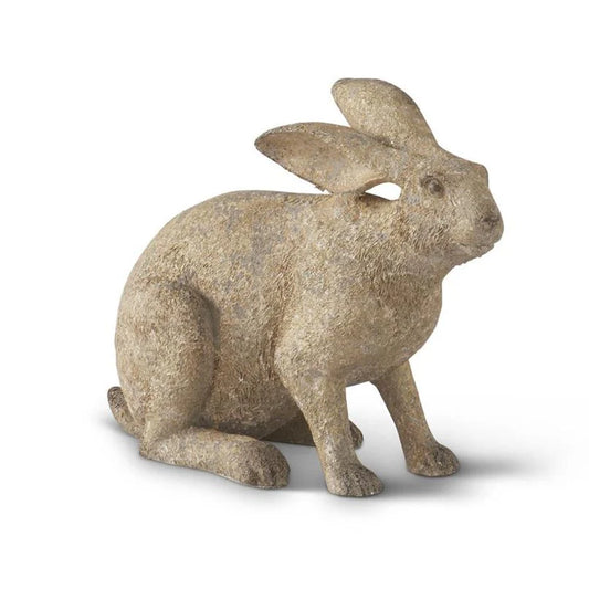 Weathered Gold Speckled Resin Garden Rabbits