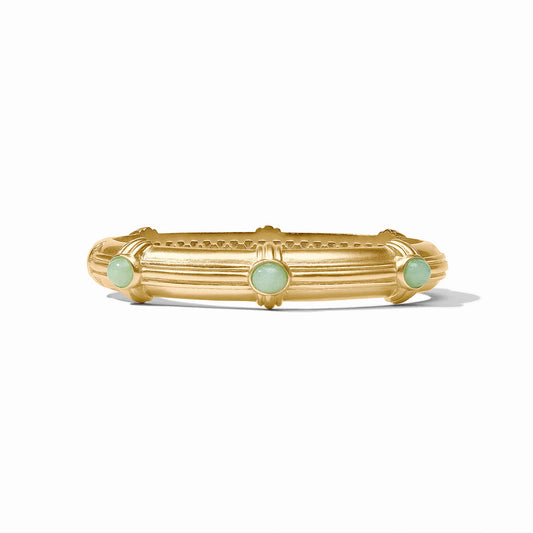 Julie Vos Portofino Stone Hinge Bangle Aqua Jade