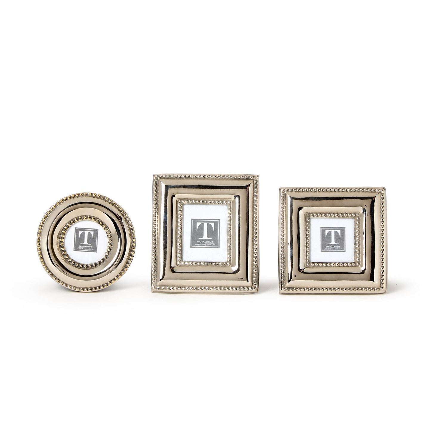 Silver Bead Mini Picture Frames